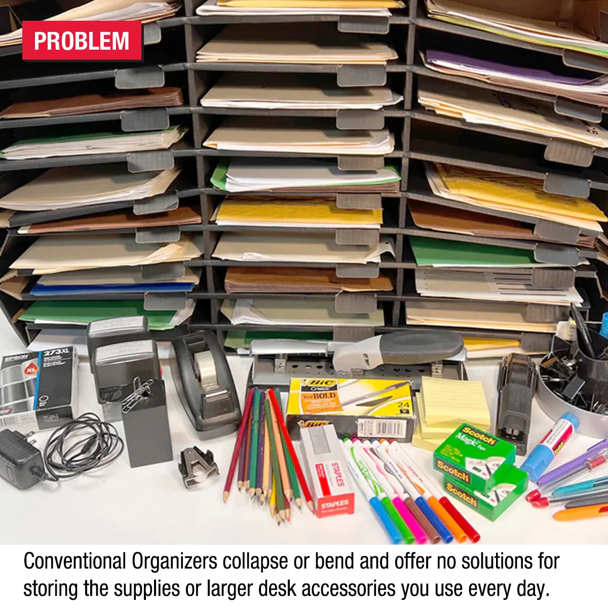 Ultimate Office TierDrop™ PLUS 60-Slot with Riser Storage Base, 57"w Literature, Forms, Mail and Classroom Sorter