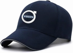 Unisex Blue Baseball Cap, Adjustable Moisture Wicking Casual Cap, Volvo Logo, One Size Fits All