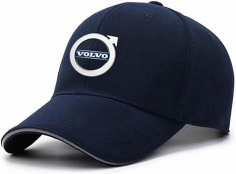 Unisex Blue Baseball Cap, Adjustable Moisture Wicking Casual Cap, Volvo Logo, One Size Fits All