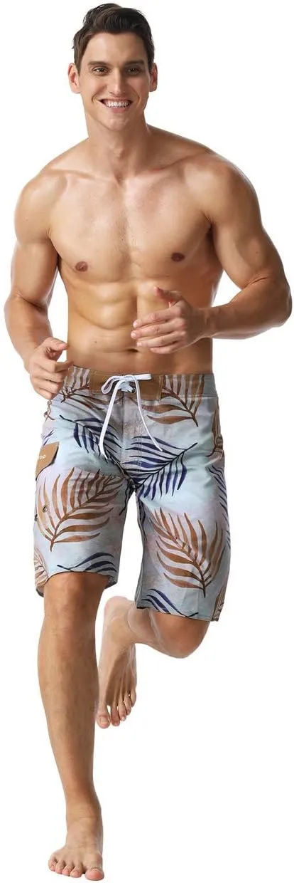 unitop Men's Bathing Board Trunks Beach Shorts Holiday Hawaiian Colorful Striped