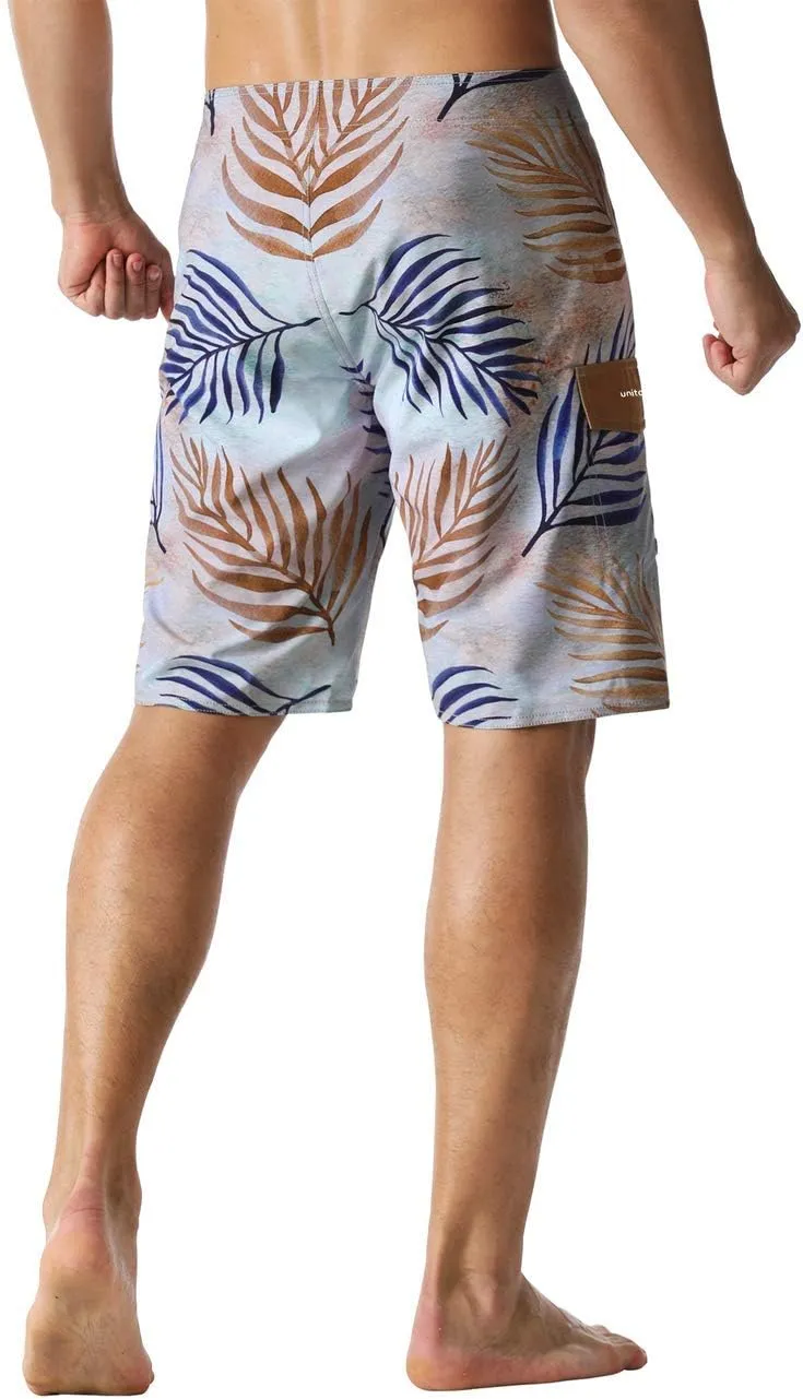 unitop Men's Bathing Board Trunks Beach Shorts Holiday Hawaiian Colorful Striped