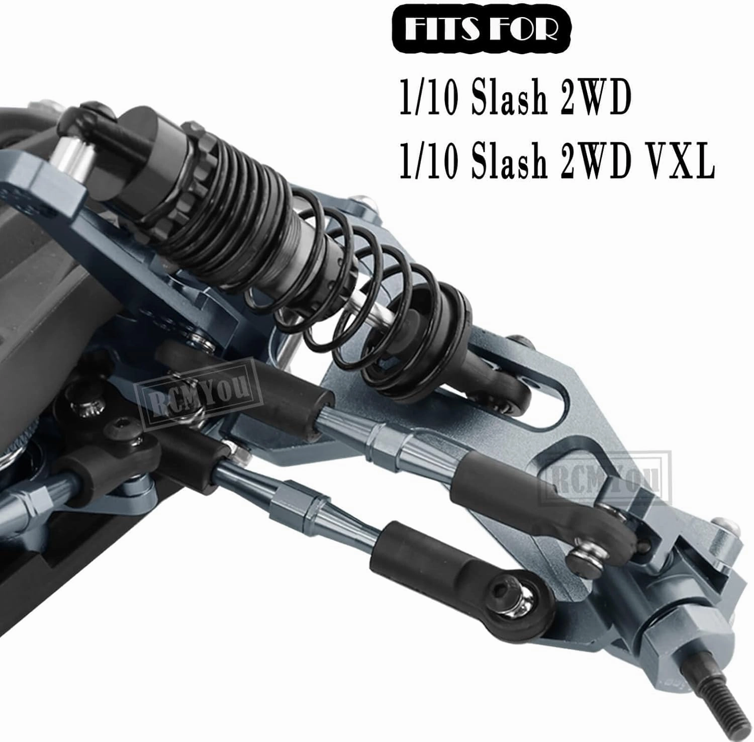 Upgrades Part for 1/10 Slash 2WD/Slash 2WD VXL,Alloy Big Bore RC Shocks Absorber,Suspension Arm,Caster Block,Steering Blocks,Rear Stub Axle Carriers,Steering Bellcranks,Shocks Tower,Titanium