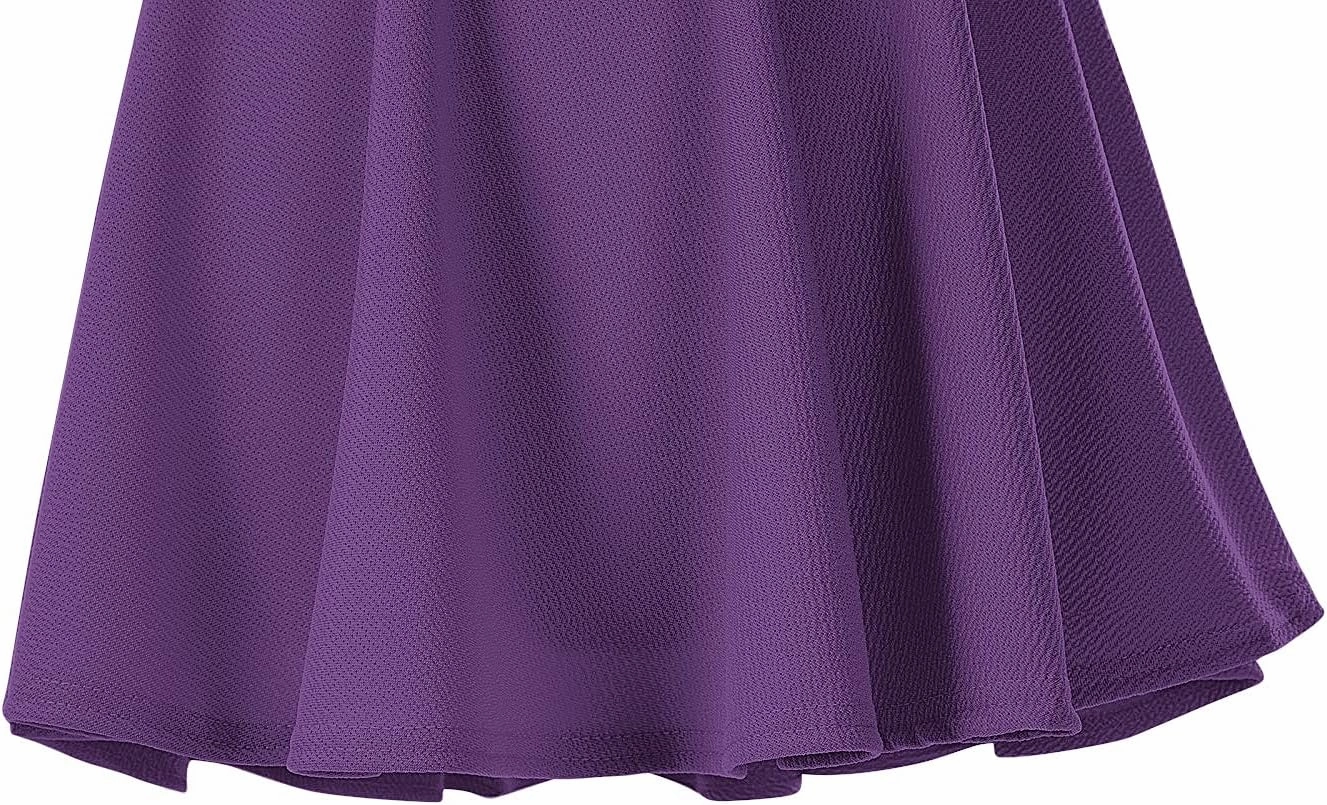 Urban CoCo Women's Basic Versatile Stretchy Flared Casual Mini Skater Skirt