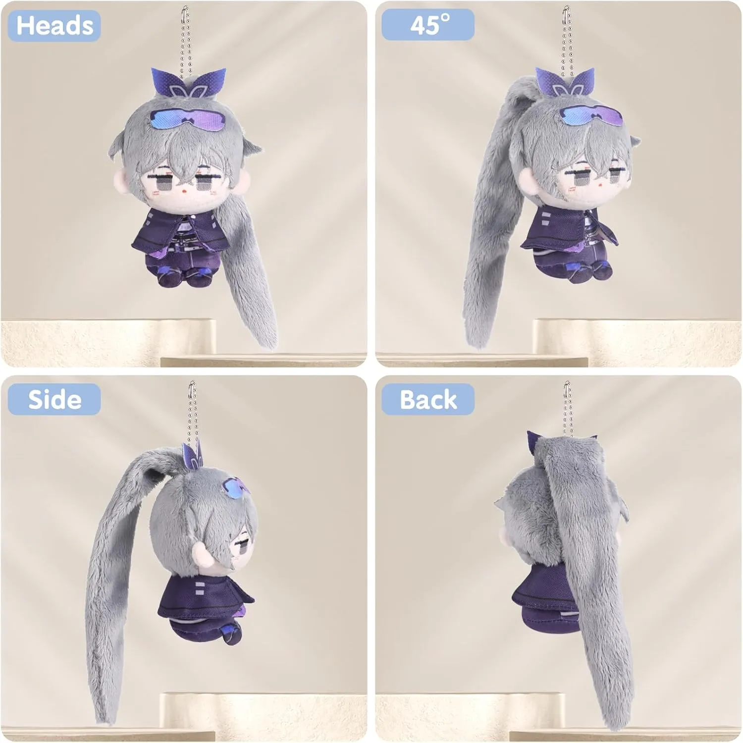 UTIEHD Honkai Star Rail Plush Keychains, Cute 4-Inch Collectible Dolls - Compact Size for Bags and Keys for Fans