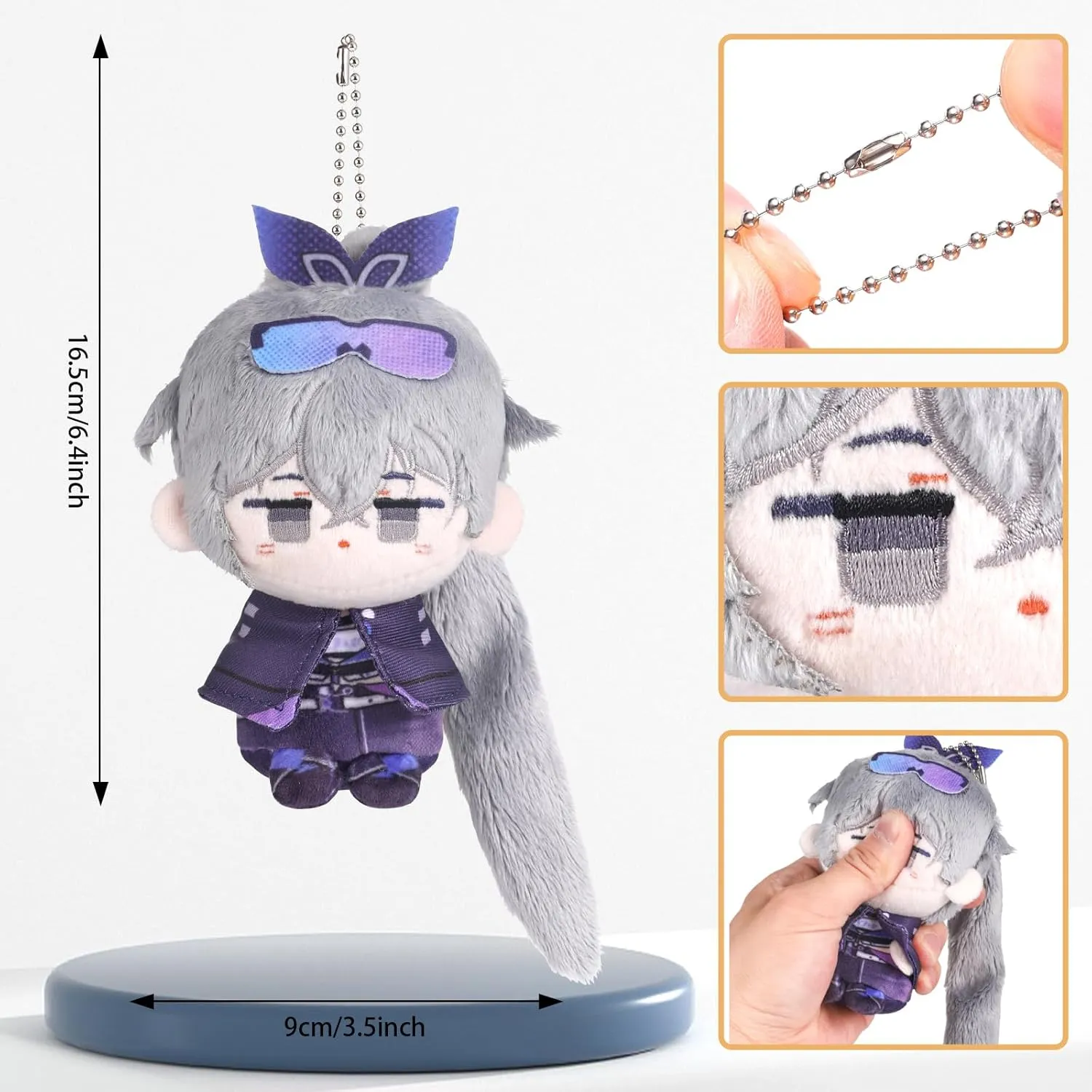 UTIEHD Honkai Star Rail Plush Keychains, Cute 4-Inch Collectible Dolls - Compact Size for Bags and Keys for Fans