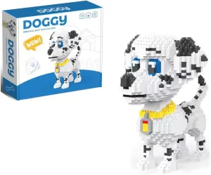 Uvini Micro Building Blocks Pet Spotted Dog Building Toys for Kids, Boys & Girls Ages 8 , Animal Figurine Building Kit for Adults 1238 PCS