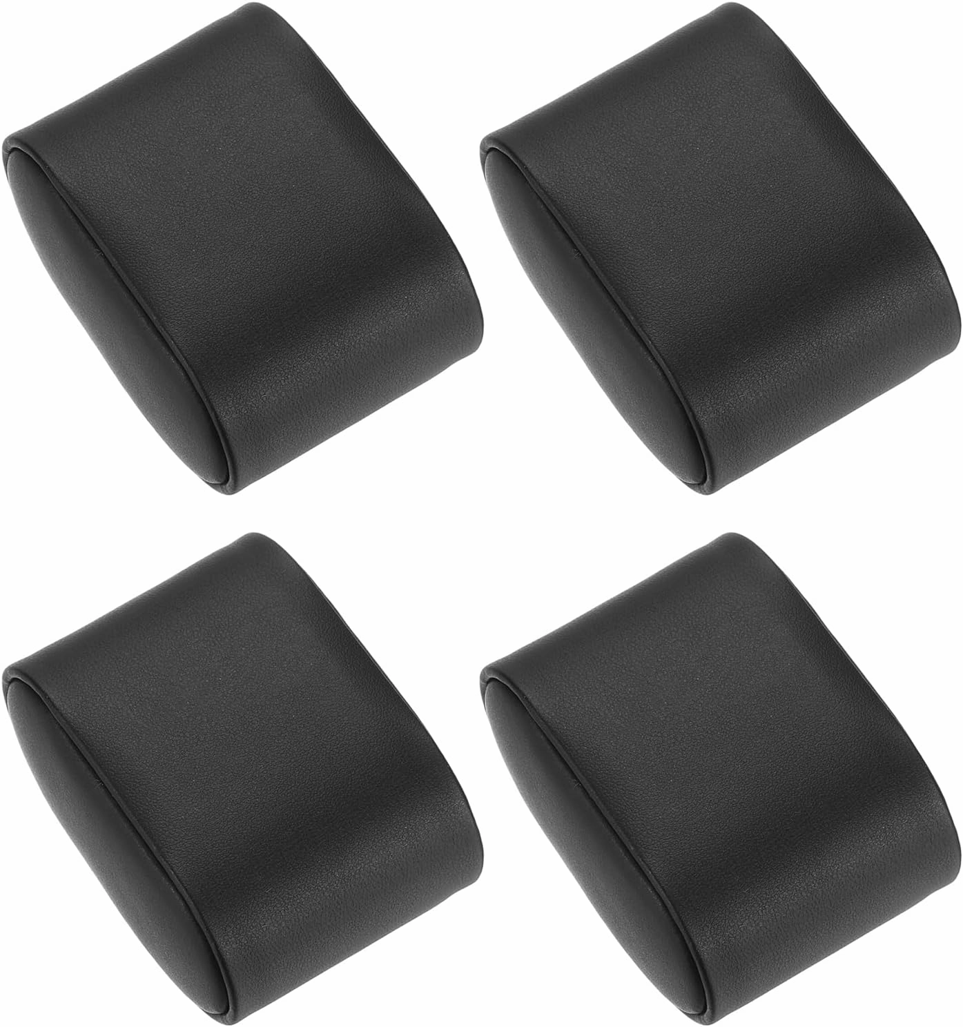 uxcell 4Pcs Bracelet Watch Pillow PU Leather Jewelry Display Pillows for Watch Box Bangle Cushions Display Storage (2.95" x 2.09" x 1.77", Black)