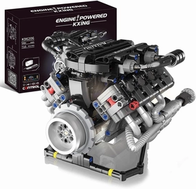 V8 Engine Building Blocks Set,V8 Engine Model kit That Run,Exclusive Advanced Collector's Engine,8-Cylinder Car Engine Building Engineering Toys for Adults Collections(715 Pcs)