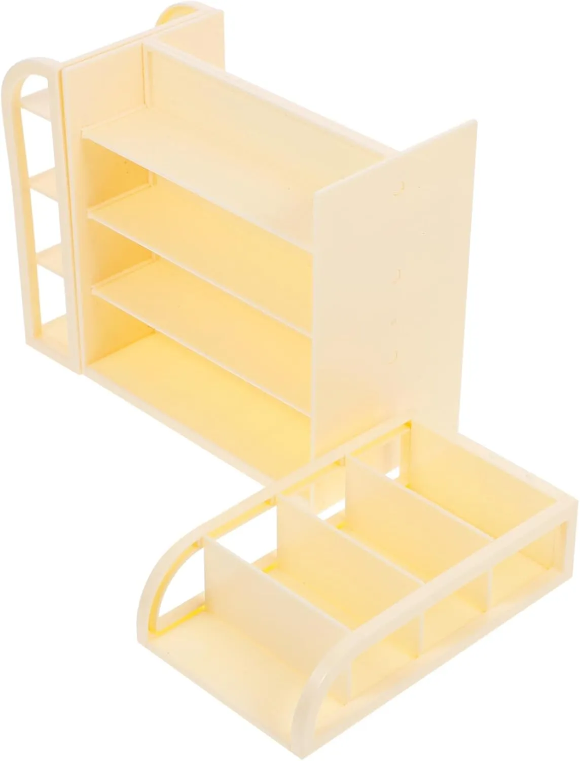 Vaguelly Mini Goods Shelf Cute Miniature House Storage Rack for Dollhouse Furniture DIY Accessory for Creative Play Safe for Boys and Girls Imagination and Social Skills Development
