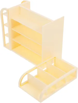 Vaguelly Mini Goods Shelf Cute Miniature House Storage Rack for Dollhouse Furniture DIY Accessory for Creative Play Safe for Boys and Girls Imagination and Social Skills Development