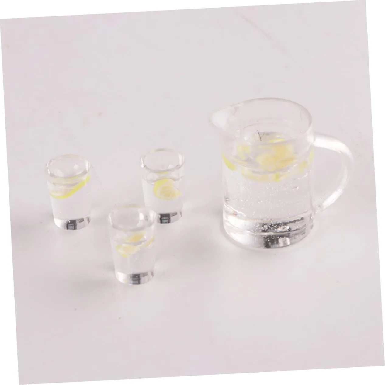 VANZACK 10 Sets Mini House Water Lemonade Set Doll House Accessories Plastic Material Realistic Decorations
