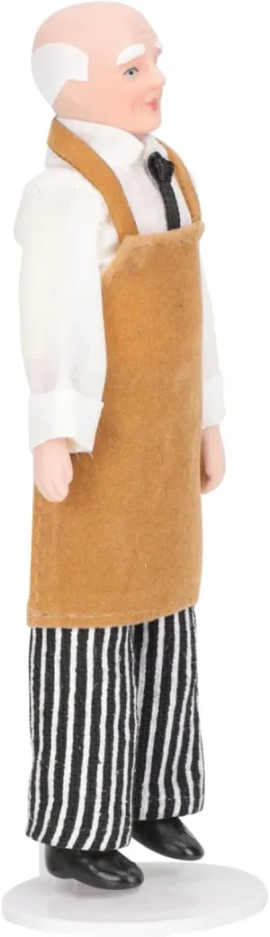 VANZACK 1:12 Mini Ceramic Dollhouse Chef Figure Realistic Simulated People Landscape Toys