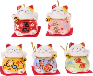 VANZACK 5pcs Cute Cat Decor Miniature Statues for and Dollhouse Decoration Detail Compact Design Present for Animal Lovers