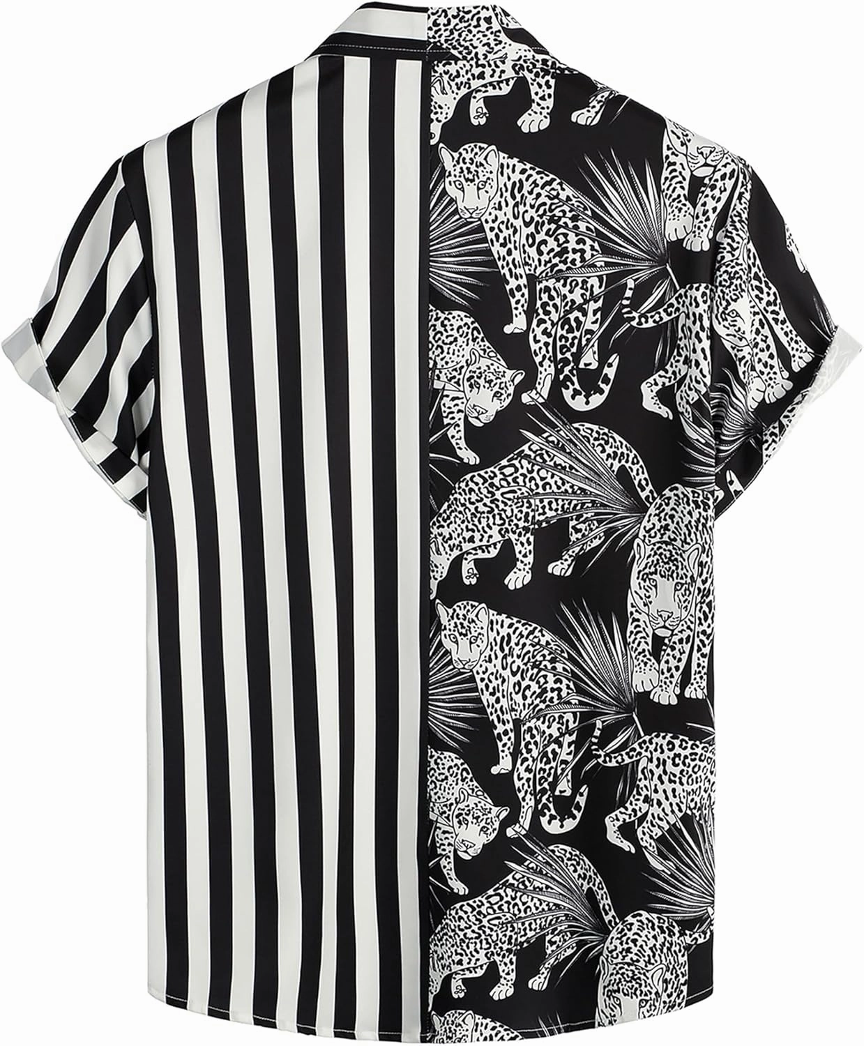 VATPAVE Mens Flamingo Hawaiian Sets Casual Short Sleeve Button Down Shirts Beach Outfits