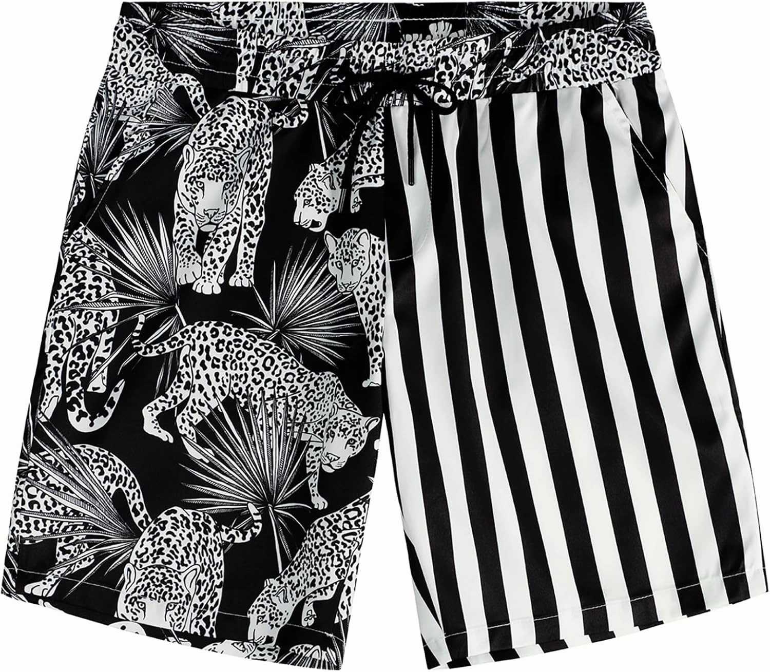 VATPAVE Mens Flamingo Hawaiian Sets Casual Short Sleeve Button Down Shirts Beach Outfits