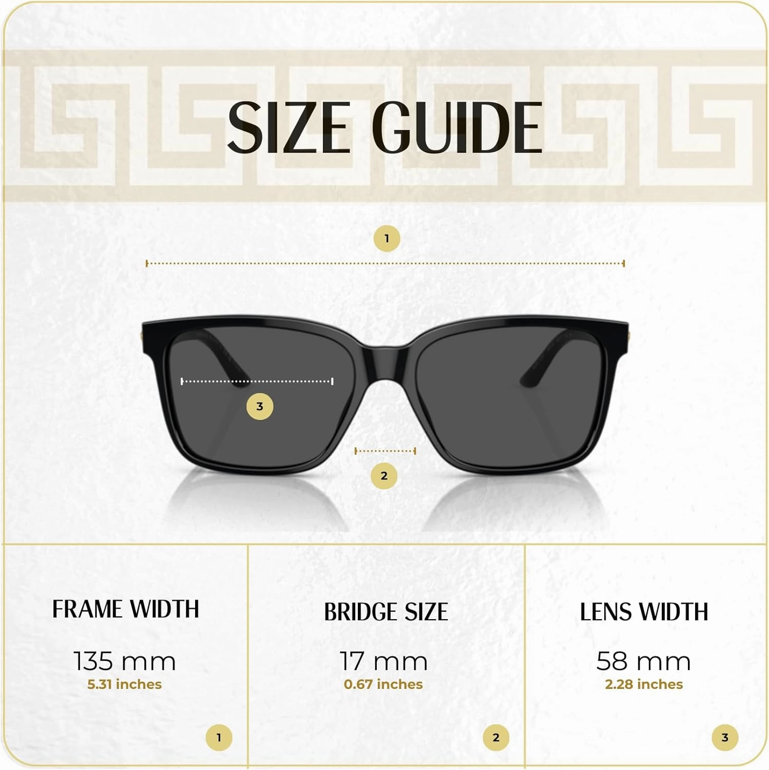 Versace VE4307 Square Sunglasses For Men   BUNDLE with Designer iWear Eyewear Care Kit
