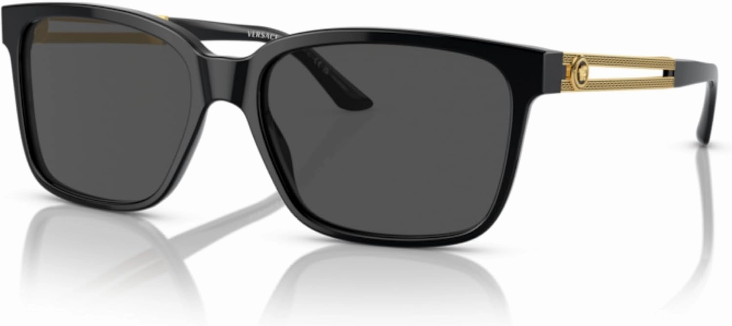 Versace VE4307 Square Sunglasses For Men   BUNDLE with Designer iWear Eyewear Care Kit