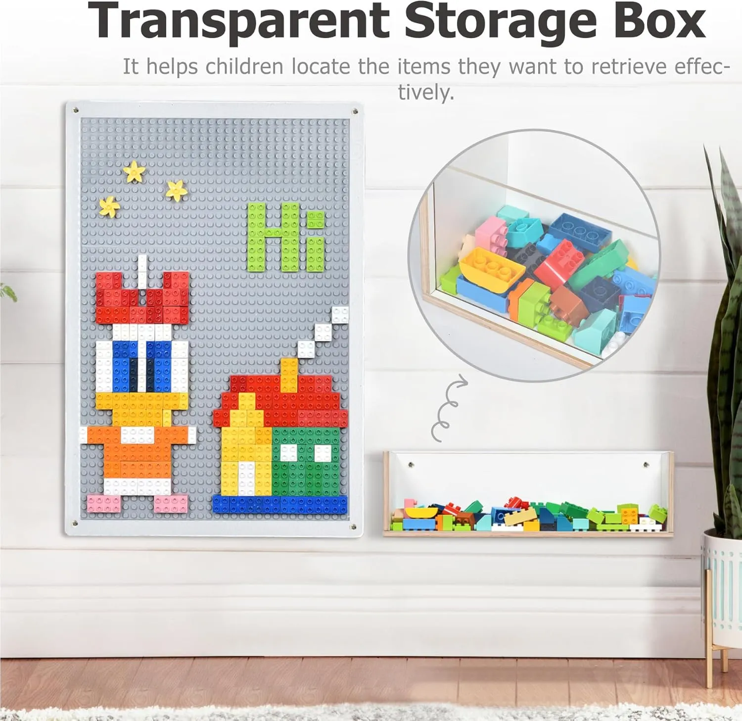 Vertical Building Brick Base Plate & Chalkboard Surface, 2-Sided Activity Panel and Blackboard for Kids&Toddlers Playroom, Compatible with All Major Block Brands