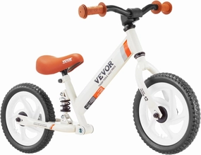 VEVOR Toddler Balance Bike, 12" Carbon Steel Kids Bike with Adjustable Seat & Handlebar, EVA Foam Tires, No Pedal Kids Balance Bicycle Gift for 1-5 Years Boys Girls, 55LBS Support