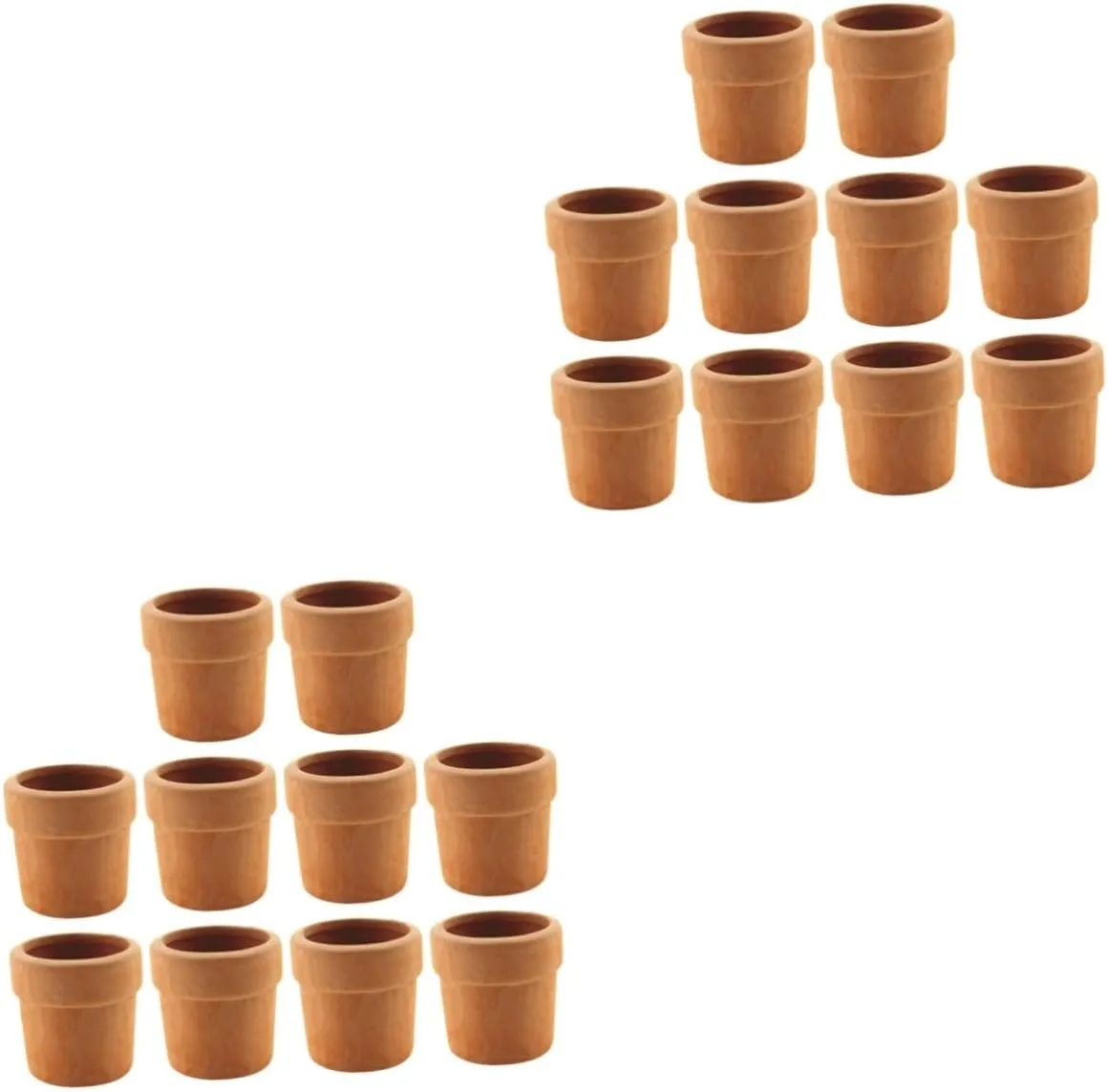 VICASKY 20pcs Miniature Flower Pots Cute Planter Ornaments for Dollhouse Decoration Micro Landscaping Figures for Mini House Scenes and Boys and Girls Collectibles