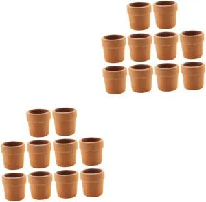 VICASKY 20pcs Miniature Flower Pots Cute Planter Ornaments for Dollhouse Decoration Micro Landscaping Figures for Mini House Scenes and Boys and Girls Collectibles