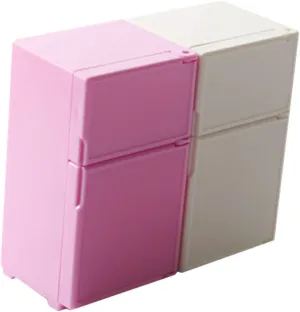 VICASKY 2sets Dollhouse Miniature Refrigerator Cute Fridge for Dollhouse Accessories Safe Design for Creative Play Decoration 2pcs*2