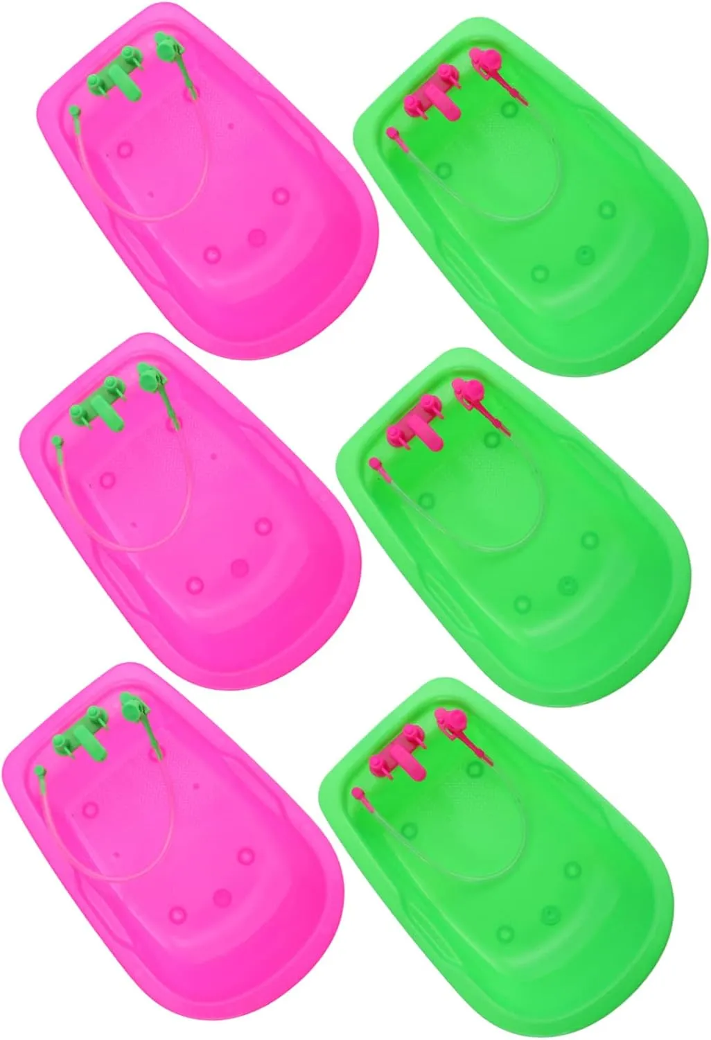 VICASKY 2sets Miniature Bathtub Playset for Dollhouse Bath Play House Bathtub Prop Cute Mini House Accessory Fun Decoration for Imaginative Play 6pcs*2