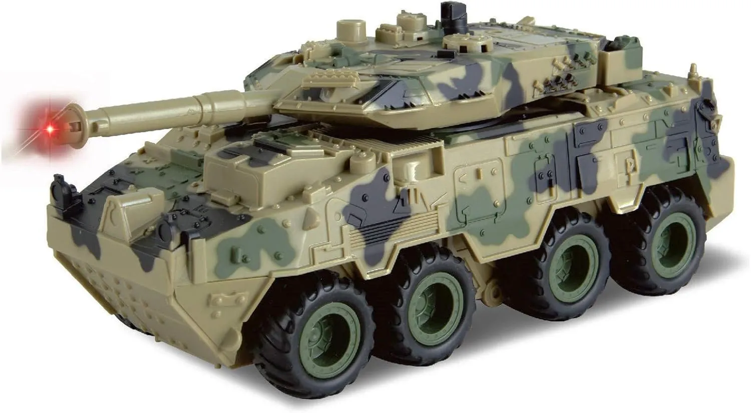 Vokodo Military Tank Battle Truck Toy Push and Go with Lights and Sounds Durable Quality Pivoting Top Friction Power Kids Armored Vehicle Play Army Car Great Gift for Children Boys Girls Camouflage