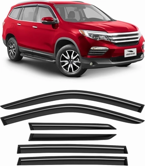 Voron Glass Tape-on Extra Durable Rain Guards for Honda Pilot 2016-2022, Window Deflectors, Vent Window Visors, 6 Pieces - 100488