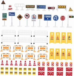 VOSAREA 1Set Traffic Sign Educational Early Childhood with Realistic Road Signals Safe and for Learning Play for Boys