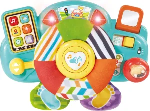 VTech - Baby Steering Wheel Games and Activities, Hanging for Strollers, Buggy, Toy for The Stroller, Gift Babies  6 Months, Interactive Steering Wheel, Content in Spanish