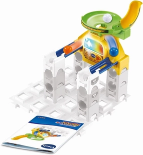 VTech - Marble Rush, Electronic Expansion Ball Circuit Tourbillon Sounds and Lights, Building Set, 4 Pieces, 3 Balls, Gift for Children from 4 Years