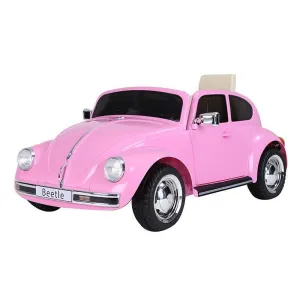 VW Beetle 12V Battery Ride-on Car with Remote Control - Colour Pink