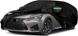 Waterproof Car Covers Replace for 1994–2020 Lexus GS200t GS300 GS350 GS450h, 6 Layers All Weather Custom-fit Car Covers with Zipper Door & Windproof Bands for Snow Rain Dust Hail Protection (GS)