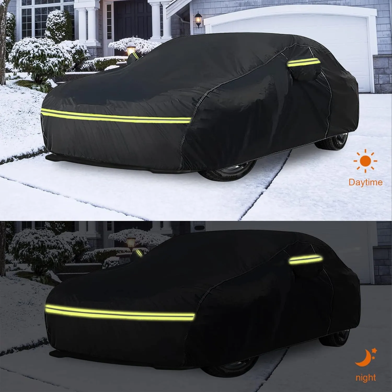Waterproof Car Covers Replace for 1994–2020 Lexus GS200t GS300 GS350 GS450h, 6 Layers All Weather Custom-fit Car Covers with Zipper Door & Windproof Bands for Snow Rain Dust Hail Protection (GS)