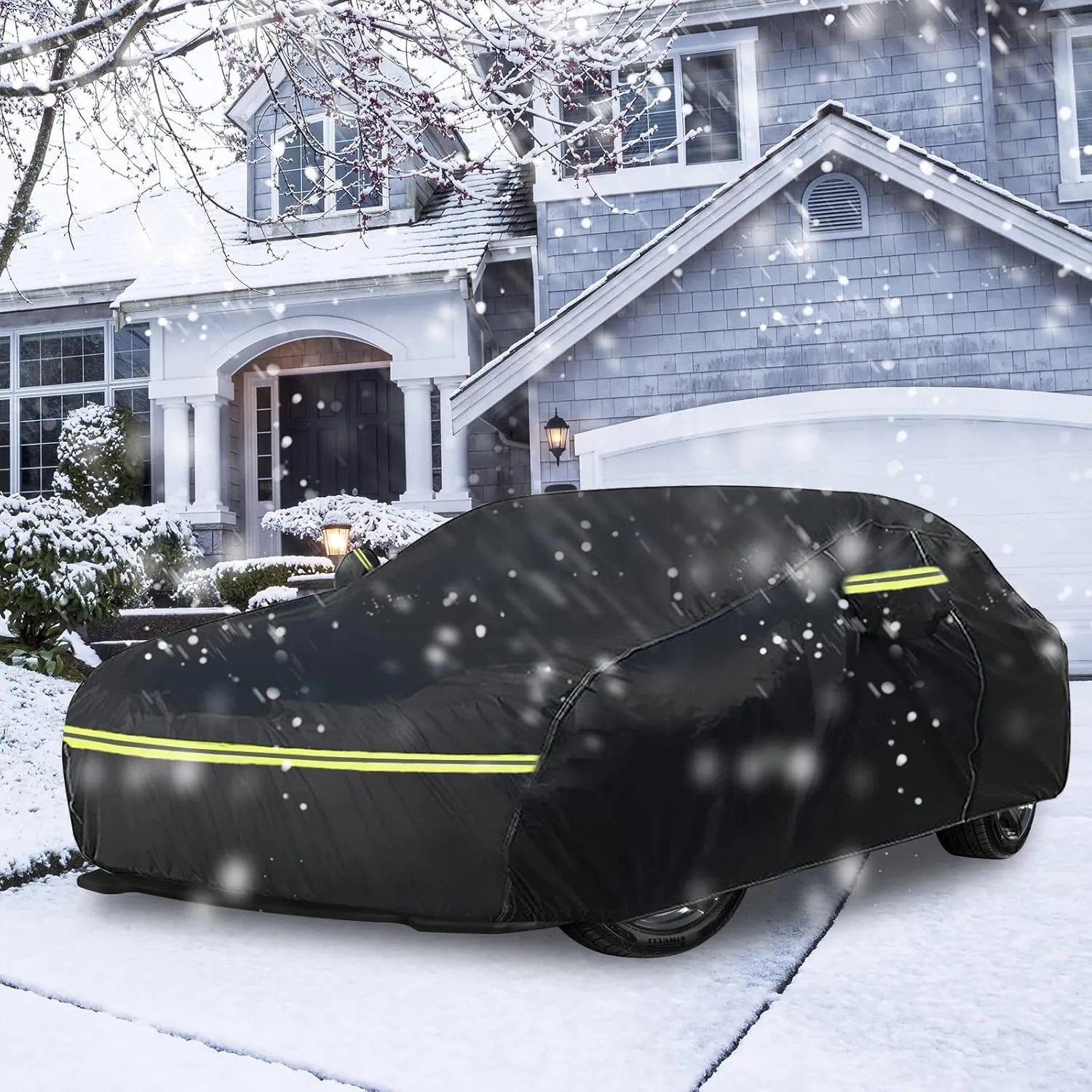Waterproof Car Covers Replace for 1994–2020 Lexus GS200t GS300 GS350 GS450h, 6 Layers All Weather Custom-fit Car Covers with Zipper Door & Windproof Bands for Snow Rain Dust Hail Protection (GS)