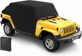 Waterproof Cab Cover Compatible with Wrangler JL Unlimited,Car Covers Protect from UV/Rain/Sun Fits JLU 2018-2024 4 Doors Windproof Dustproof Scratch Resistant Auto Cover - Doors Off