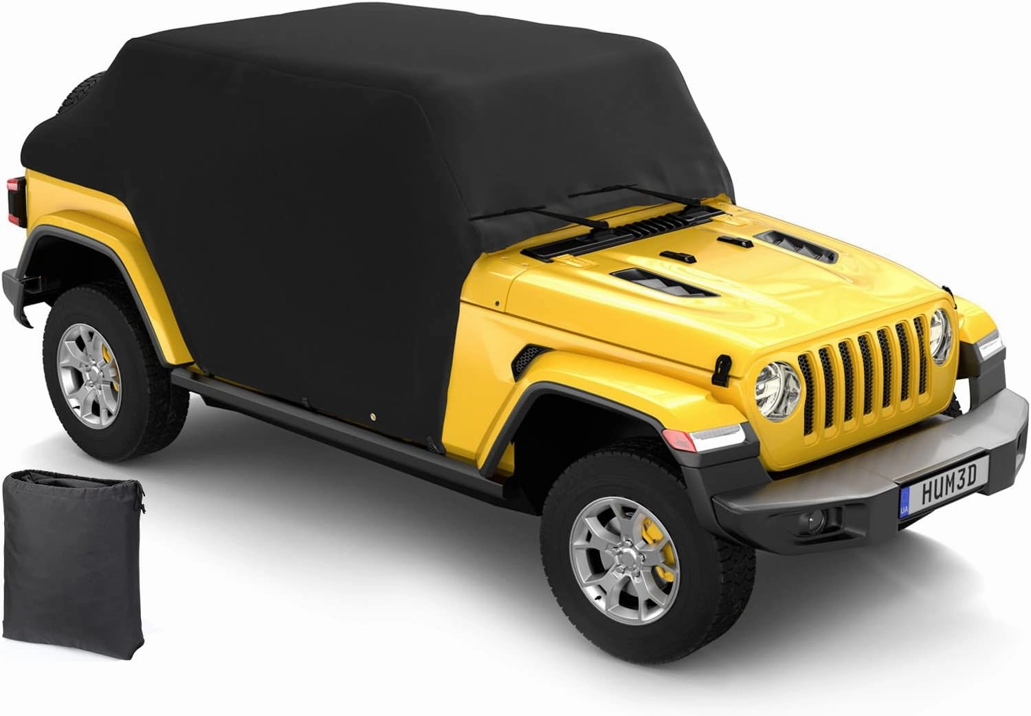 Waterproof Cab Cover Compatible with Wrangler JL Unlimited,Car Covers Protect from UV/Rain/Sun Fits JLU 2018-2024 4 Doors Windproof Dustproof Scratch Resistant Auto Cover - Doors Off