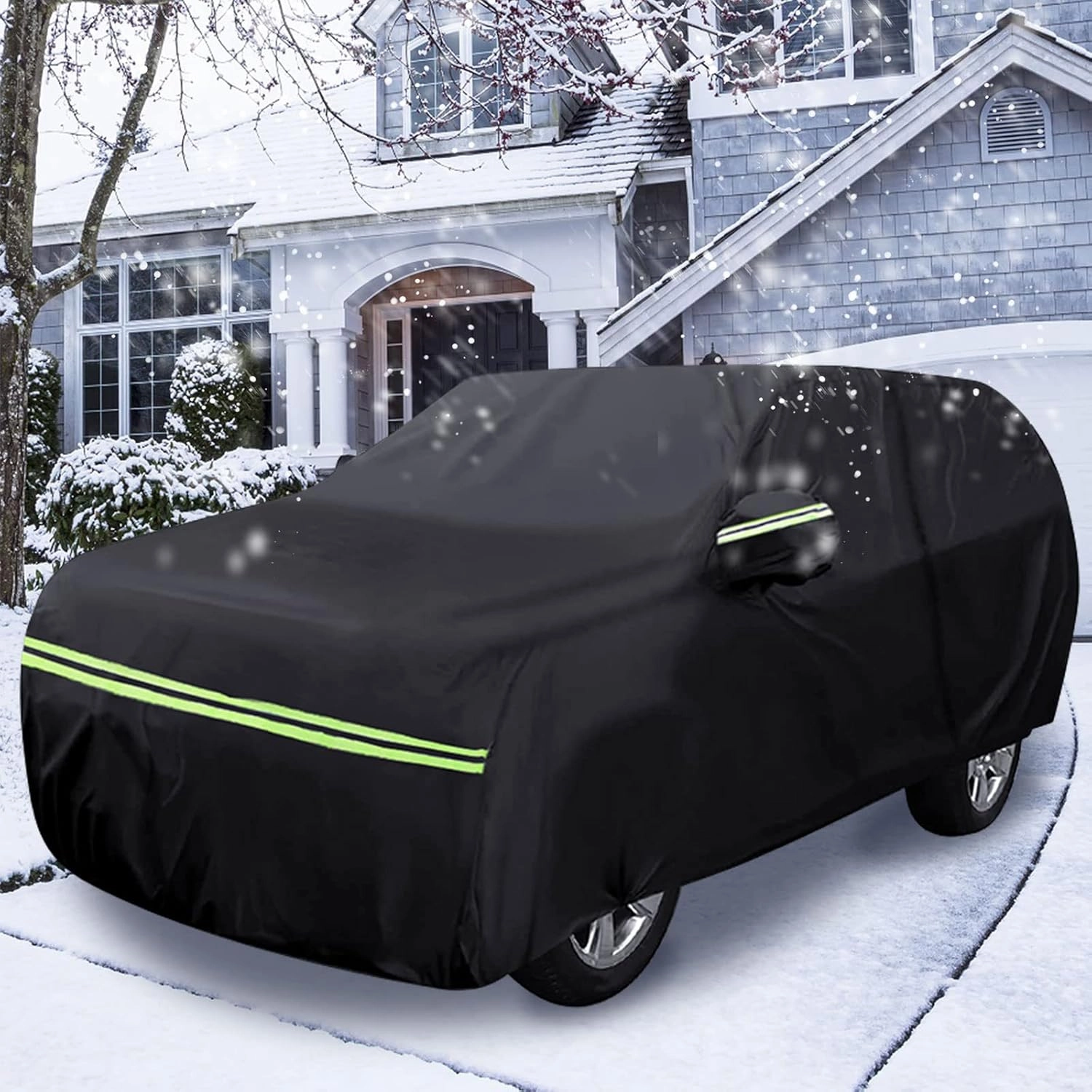 Waterproof Car Covers Replace for 2009-2025 Land Rover Range Rover SWB, 6 Layers All Weather Car Cover with Zipper Door & Windproof Bands for Snow Rain Dust Protection