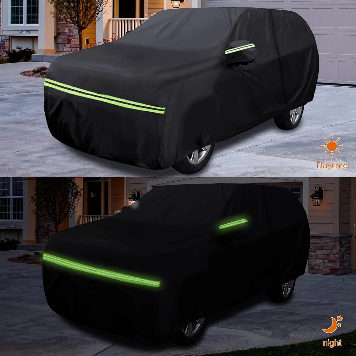 Waterproof Car Covers Replace for 2009-2025 Land Rover Range Rover SWB, 6 Layers All Weather Car Cover with Zipper Door & Windproof Bands for Snow Rain Dust Protection