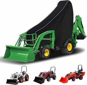 Waterproof Compact Utility Tractors Cover Replace for John Deere 1,2,3 Series 1025R 2320 2520 2720 3320 3520, Kubota, and Mahindra, 600D Oxford Cloth Tractors Cover for Snow Rain Dust Protection