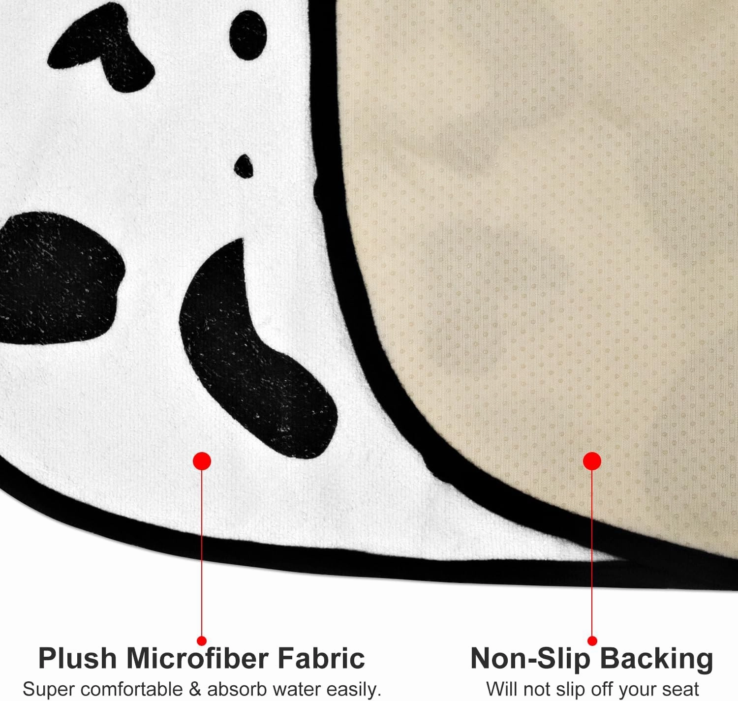Waterproof Sweating Car Seat Cover for Post Gym Workout, Running, Swimming, Beach and Hiking, Universal Fit Non-Slip Bucket Seat Protector for Cars SUV Trucks, Machine Washable (1pcs-Cow)