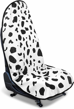 Waterproof Sweating Car Seat Cover for Post Gym Workout, Running, Swimming, Beach and Hiking, Universal Fit Non-Slip Bucket Seat Protector for Cars SUV Trucks, Machine Washable (1pcs-Cow)
