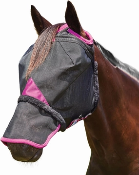 WeatherBeeta ComFiTec Durable Mesh Mask with Nose, Black/Purple, Mini