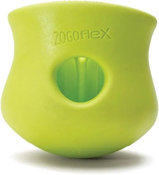 WEST PAW Zogoflex Toppl Interactive Treat Dispensing Dog Puzzle Play Toy, 100% Guaranteed Tough, It Floats!, Made in USA, Large, Granny Smith