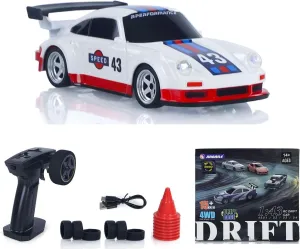 wheelfunHigh Speed 2.4G Mini RC Drift Car 1/43 Racing Vehicles Gyroscope 4Wd Ready to Go Mini Car Toy Radio Battery Lights Model Hobby Grade Model