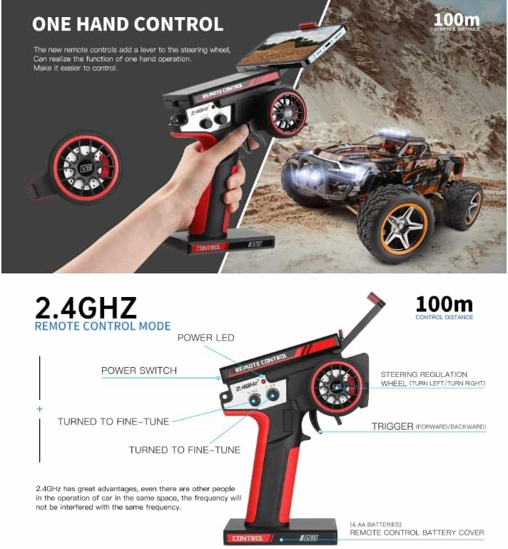 WLtoys 104016 104018 RC Car 55KM/H 3660 Brushless Motors 2200mAh Batterys 4WD Alloy Electric Remote Control Crawler Toy Adults (104016 2 * 2200)