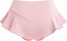 Women High Waist Ruffle Yoga Shorts Gym Workout Rave Booty Dance Mini Hot Pants Bottoms Active Skirted Panties