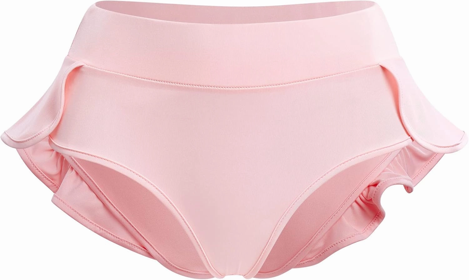 Women High Waist Ruffle Yoga Shorts Gym Workout Rave Booty Dance Mini Hot Pants Bottoms Active Skirted Panties
