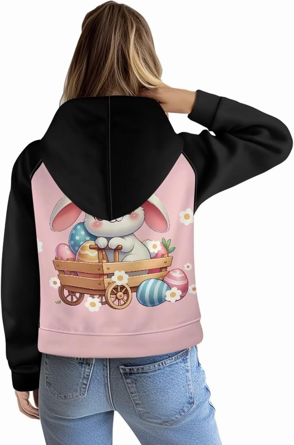 Women's Hoodie, Women's Printed Hoodie, Half Zip Closure, Kangaroo Pocket, S - 2XL.
